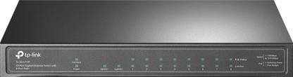 TP-Link 10-Port Gigabit Desktop Switch with 8-Port PoE+ Router 2.4 GHz 1024 Mbps Wifi Speed Single Band Internal Antenna Ethernet (Cable Broadband)