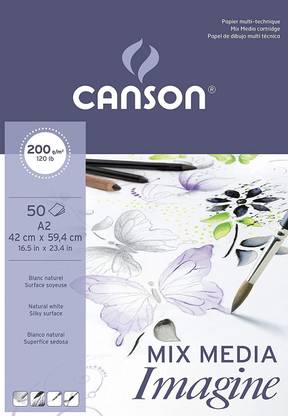 Canson Imagine 200 GSM Light Grain A2 Drawing Sketch Pad