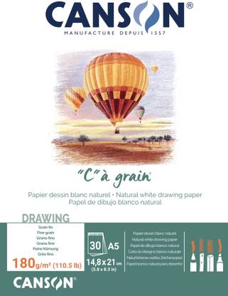 Canson C à grain 180 GSM Fine Grain A5 Drawing Sketch Pad