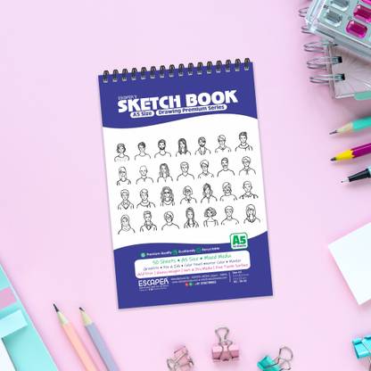 ESCAPER People Avatar Theme Sketch Book (A5 Size - 100 Pages) | Sketch Pad