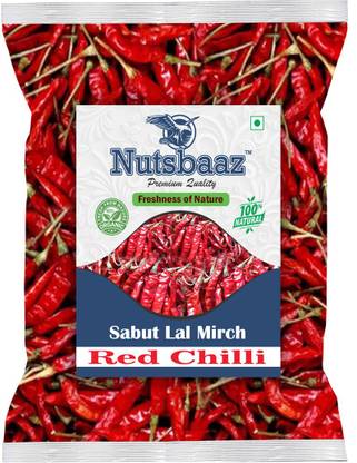Nutsbaaz Red Chilli Whole | Dry Red Chilli | Lal Mirch Sabut - 1.kg