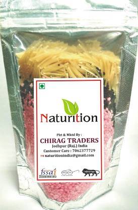 NATURITION Falooda Mix Rose Flavour / Falooda / Mix Falooda / Rose Falooda / 12 Servings Falooda - 800 Gm 800 g Pouch
