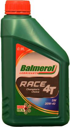 Balmerol Race 4T 20W-40 Engine Oil for Bikes with API SM WOW Tech Technology for Extra ECG Protection for 4 Stroke Bikes & Scooters Mineral Engine Oil