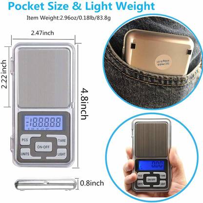 Zqoum Mini jewellery weight scale with Auto Calibration 200gm Weighing Scale Weighing Scale