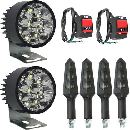 eshopglee Projector Series 2 Fog Lights + 2 On-Off Switch With DUK Indicator Light Combo