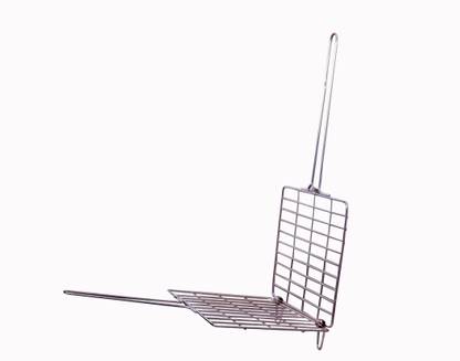 malabar CharcoalGrillHandWarmerRoundRackStandwithWoodenHandle(Silver) Charcoal Grill