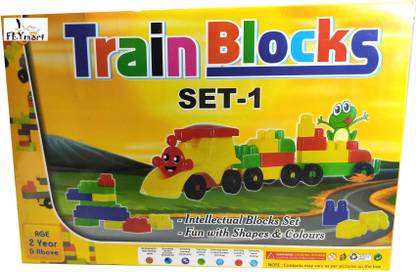 FLYmart Building Blocks for Kids in train style | Thomas and friends train building block | Bob the builder train building block | Lego style train building block