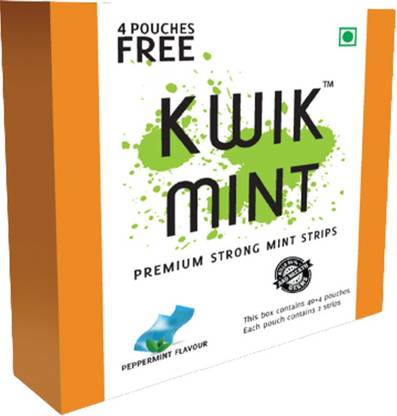 Kwik Mint SugarFree Cool Mint Mouth Freshener Strips - 176 Mint Strips Mint Mouth Freshener