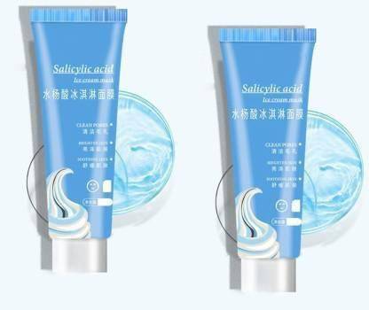 Glamezone Salicylic Acid Ice Cream Face Mask pack of 2 240 ml