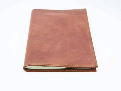 INNAXA Leather Notebook Cover for Moleskine Cahier A5 Refillable Bound Journal with Lined Paper Handmade in Chestnut Color with two Black Soft Cover [1 plain, 1 ruled] notebook A5 Notebook Blank & Ruled 64 Pages
