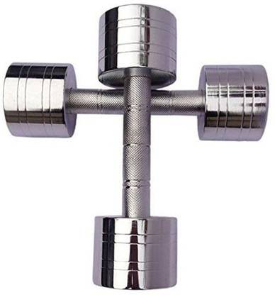 Scorpion Steel Chrome Fixed Dumbbell 1Kg Pair Fixed Weight Dumbbell
