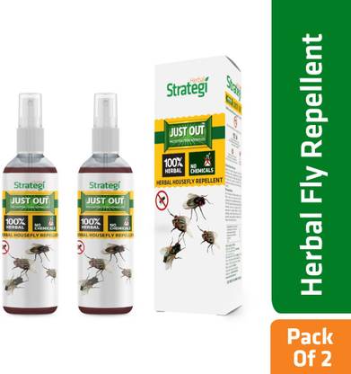 HERBAL STRATEGI Housefly Repellent Spray Baby & Skin Safe Non-Toxic 100% Herbal