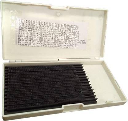 SmartPack Batch Coding Rubber Complete Stereo Set for Stamping(2 mm) Label Stamping Machine