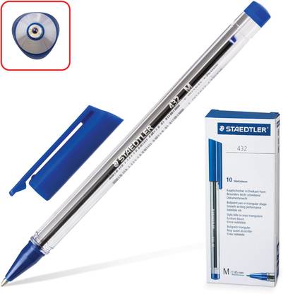 STAEDTLER 432 M-3 BLUE BALL PEN SET OF 20 PENS (BLUE) Ball Pen