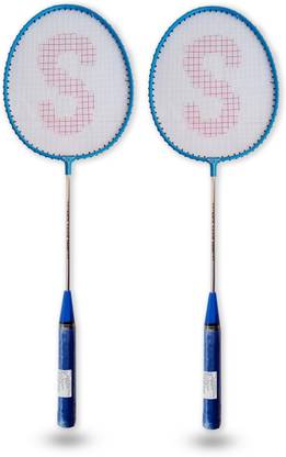 Petrox Premium Badminton Racket set Pair with full cover Red, Blue Strung Badminton Racquet