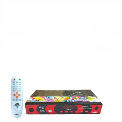 UNKEY DTH Digital Satellite Receiver Ready Set Top Box d2h Direct to Home 3665 Red DTH Box (Free to Air) Media Streaming Device Media Streaming Device