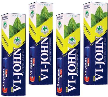 VI-JOHN Shaving Cream Ice Mint Pack of 8