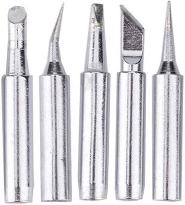 Svojas Soldering Iron Bit / Tip 5Pcs. Round Flat Pointed Set Compatible for - 936, 937, 907 & other 900 Series , 5Pcs 0 W Temperature Controlled