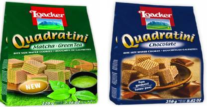 LOACKER MATCHA - GREEN TEA & CHOCOLATE Italian Wafers 470g Wafers