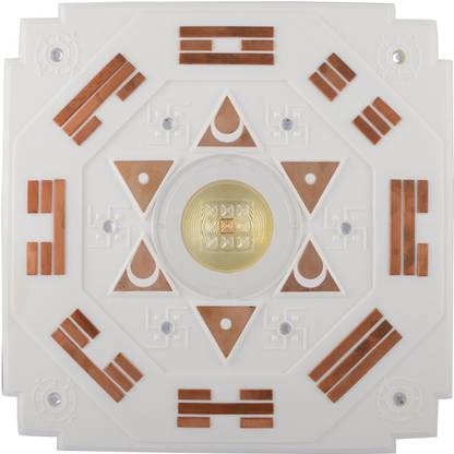 JITEN Fortune Disc Pyramid {To bring prosperity, luck and good fortune} Plastic Yantra