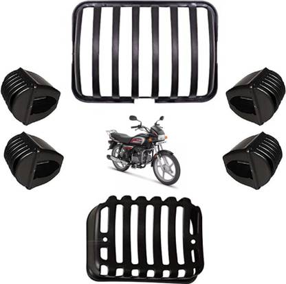 ProRider Splendor Headlight Tail Light Indicator Grill Cover Guard Protection Hero Splendor Pro Plus (Pack of 6) Bike Headlight Grill