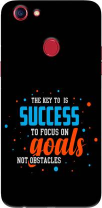 CustomEra Back Cover for Oppo F7 (Focus on Goals Not Obstacles Quote)