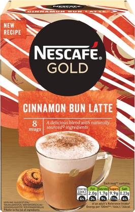Nescafe Gold Cinnamon Bun Latte,156g Instant Coffee