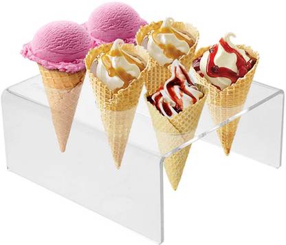 NARAYAN LNT 6 Compartments Acrylic Ice Cream Cone Holder