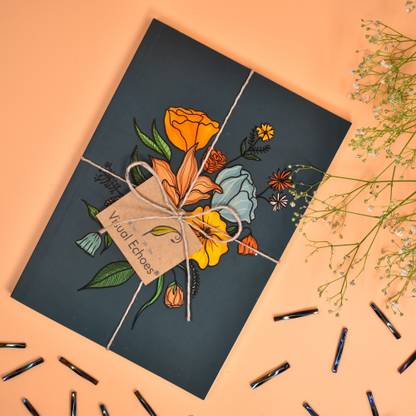 Visual Echoes Abstract Floral A5 Diary Alternate Ruled & Blank 112 Pages