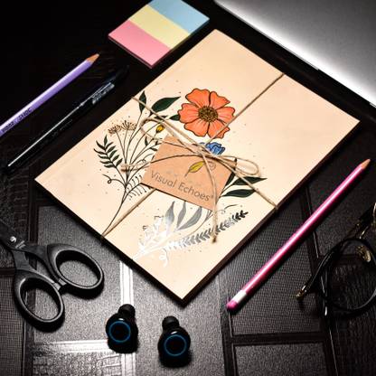 Visual Echoes Abstract Floral A5 Diary Alternate Ruled & Blank 112 Pages