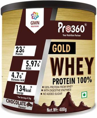PRO360 Gold Whey Protein (100% Whey Protein)Nutrition Supplement Powder - No Added Sugar Nutrition Drink