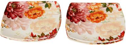 King Wares Alfa flower square half plate Tray