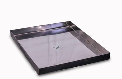 malabar Stainless Steel Pudding Tray for Shops 17"x15", Multi-Purpose Tray Rectangular Tray