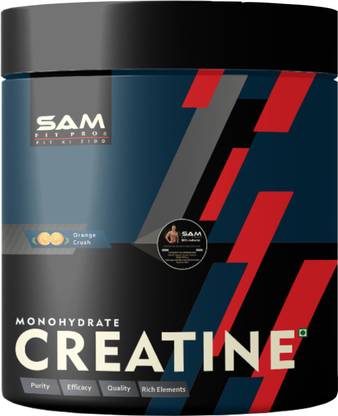 SAMFIT Creatine Monohydrate for Muscle Building - Orange Crush flavored, 100g Creatine