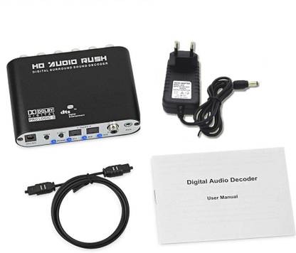 REC Trade 5.1 Digital to Analog Decoder Optical SPDIF 3.5mm AUX Coaxial HD Audio Rush 5.1 Audio Decoder AC3 DTS Surround Sound Amplifier Media Streaming Device