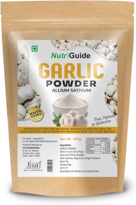 Nutri Guide Naturally Organic Garlic Powder Dried for Cooking