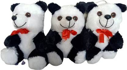 365 Degree Set of 3 Panda Bear Soft toy for kids ( Small Size )  - 10 cm