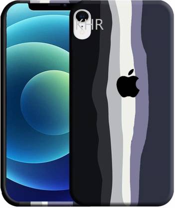 KHR Back Cover for Apple iPhone XR Rainbow Liquid Silicone Soft Back Cover Case for iPhone XR (Rainbow Case)