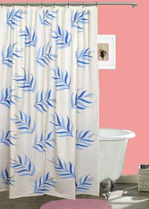 Casanest 213 cm (7 ft) PVC Semi Transparent Shower Curtain Single Curtain