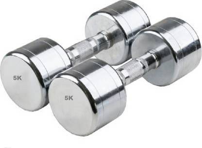 Kiraro Premium Quality Steel Dumbbell (5KG *2) Fixed Weight Dumbbell