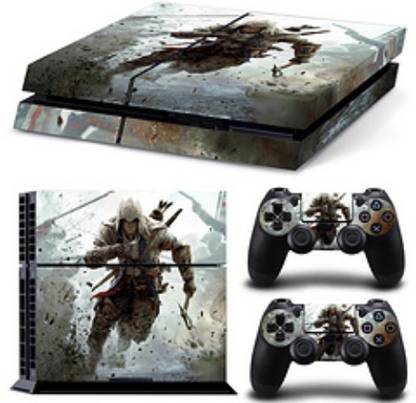 Ridhaan Collection Assassin Creed 3 AC3 Design Skin Sticker Decal Vinyl Cover for PS4 FAT Console And 2 Controllers  Gaming Accessory Kit