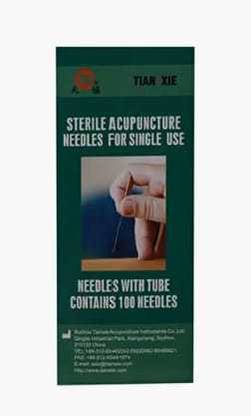 ALS enterprises Sterile Acupuncture Needles For Single Use Transparent (0.25 X 75Mm)