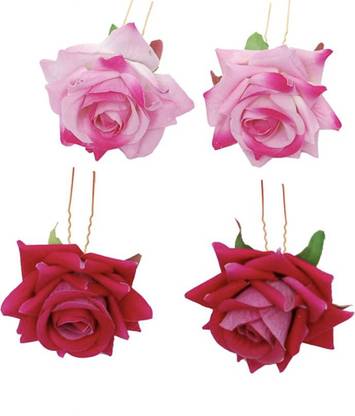 Myra Collection Rose Flower Juda Pin Latest Collection Wedding Party Fancy Hair Clip Hair Pin