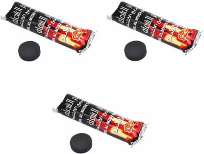 Reliable Mart Charcoal Rolls for Bukhoor , Bakhoor and Hookah, Magic Coal (Pack of 3 Roll) (30 Disc) Hookah Charcoals