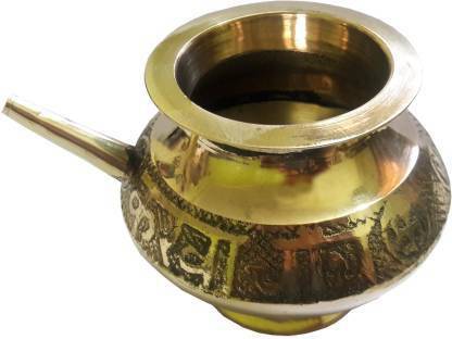 काशी कॉम Brass Karwa Chauth Handpainted Kalash/Lota, Karwa Lota, Karva Lota, ब्रास कलश