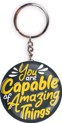 HOLA Black Color You Are Capable Of Amazing Things Bottle Opener Key Chain