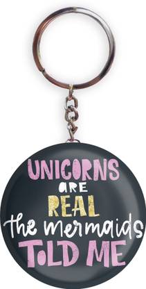 HOLA Black Color Unicorns Are Real Mermaids Told Me D2 Bottle Opener Key Chain