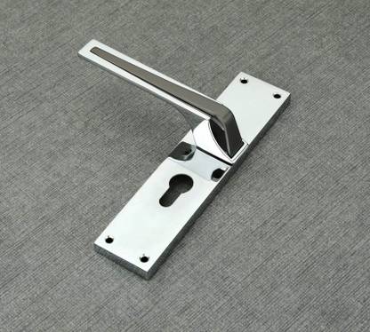 INNOVURA Mortise Cylindrical Lock (C/Y) Door Handle Set Zinc Alloy CP Black Finish 8 Inch (Without Lock) Stainless Steel Door Handle