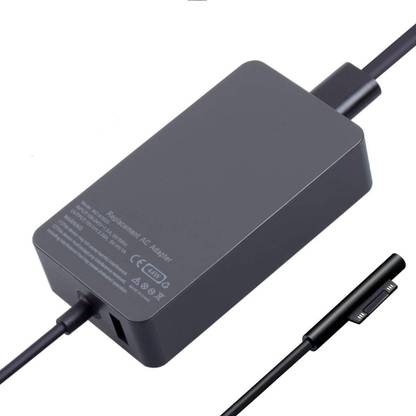 WISTAR Surface Pro Charger, New Surface Pro Charger, 44W 15V 2.58A, Compatible for Microsoft Surface Pro 3, Pro 4, Pro 5, Pro 6, Surface Laptop 1/2, Surface Book & Surface Go,with 5V 1A USB 44 W Adapter