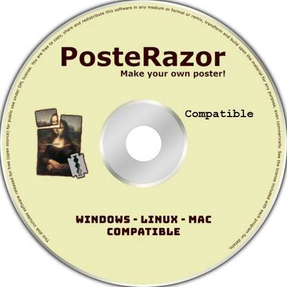 COMPATIBLE Poste Razor - POSTER MAKER CREATION SOFTWARE CD DVD FOR PC LINUX MAcc.